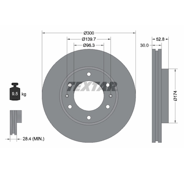 Brzdový kotouč Textar 92203800
