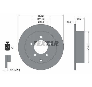 Brzdový kotouč Textar 92227403