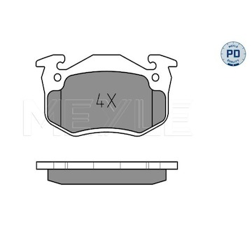 Sada brzdových destiček, kotoučová brzda Meyle 025 206 3415/PD