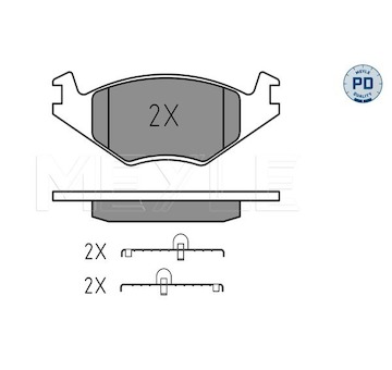 Sada brzdových destiček, kotoučová brzda Meyle 025 208 8717/PD