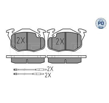 Sada brzdových destiček, kotoučová brzda Meyle 025 209 0618/PD