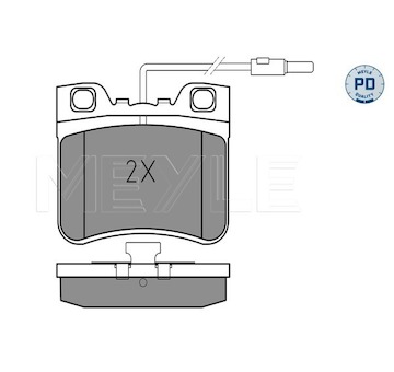 Sada brzdových destiček, kotoučová brzda Meyle 025 212 6717/PD