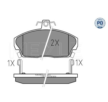 Sada brzdových destiček, kotoučová brzda Meyle 025 215 1518/PD