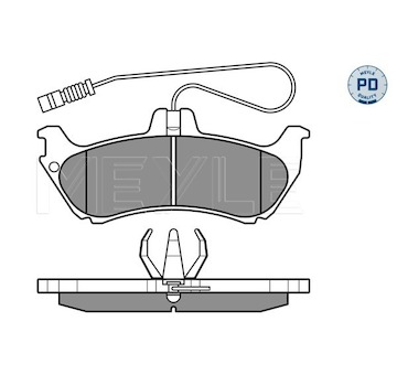 Sada brzdových destiček, kotoučová brzda Meyle 025 231 9017/PD