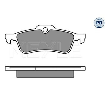 Sada brzdových destiček, kotoučová brzda Meyle 025 237 1616/PD