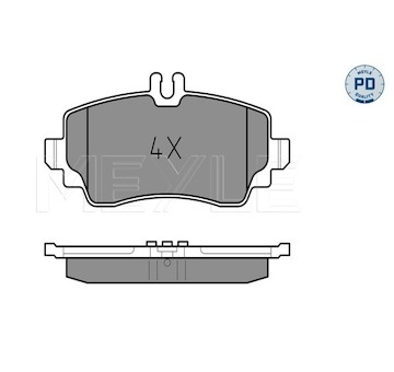 Sada brzdových destiček, kotoučová brzda Meyle 025 239 0319/PD