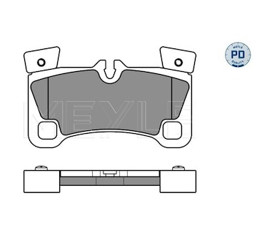 Sada brzdových destiček, kotoučová brzda Meyle 025 242 9616/PD