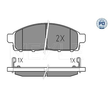 Sada brzdových destiček, kotoučová brzda Meyle 025 245 2916/PD