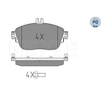 Sada brzdových destiček, kotoučová brzda Meyle 025 248 6919/PD