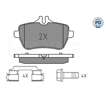 Sada brzdových destiček, kotoučová brzda Meyle 025 250 7119/PD