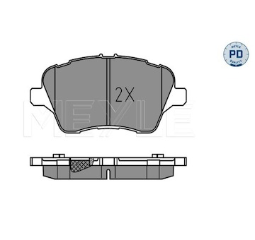 Sada brzdových destiček, kotoučová brzda Meyle 025 251 3417/PD