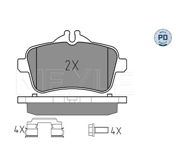 Sada brzdových destiček, kotoučová brzda Meyle 025 252 1518/PD