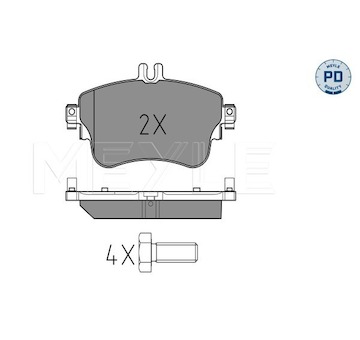 Sada brzdových destiček, kotoučová brzda Meyle 025 253 2619/PD