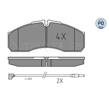 Sada brzdových destiček, kotoučová brzda Meyle 025 291 6020/PD