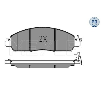 Sada brzdových destiček, kotoučová brzda Meyle 025 224 3917/PD