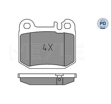 Sada brzdových destiček, kotoučová brzda Meyle 025 231 5715/PD