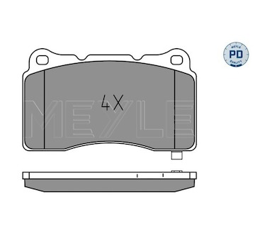 Sada brzdových destiček, kotoučová brzda Meyle 025 233 2516/PD