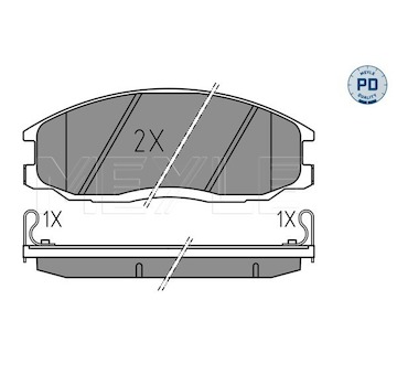 Sada brzdových destiček, kotoučová brzda Meyle 025 235 6916/PD