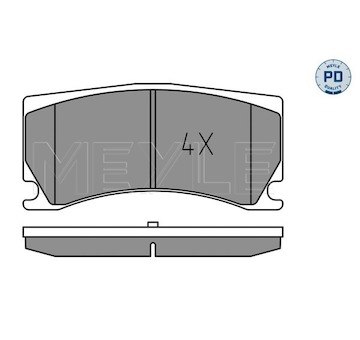 Sada brzdových destiček, kotoučová brzda Meyle 025 248 5115/PD