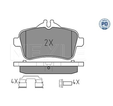 Sada brzdových destiček, kotoučová brzda Meyle 025 252 1516/PD