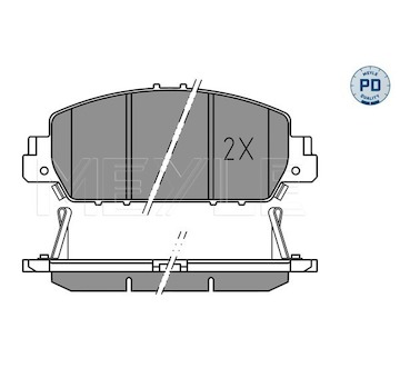 Sada brzdových destiček, kotoučová brzda Meyle 025 257 9216/PD