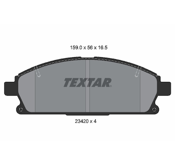 Sada brzdových destiček, kotoučová brzda Textar 2342004