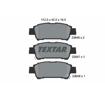 Sada brzdových destiček, kotoučová brzda TEXTAR 2364601