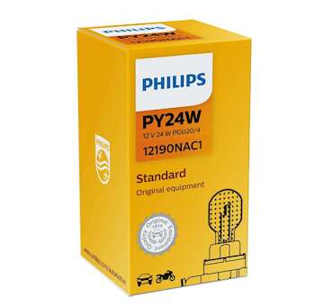 Autožárovka - Philips 12V 24W PY24W PGU20/4 PH 12190NAC1 oranžová