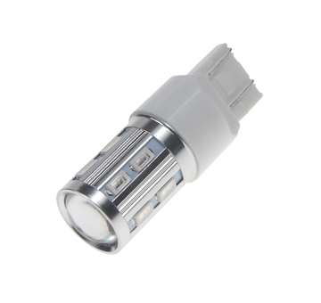 CREE LED T20 (7443) červená, 10-30V 12SMD + 3W LED, STM 95C-T20-3RED