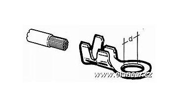 Kabelové oko neizolované 6mm pro kabel 0,8-4mm2  BF 11.112 -100Ks