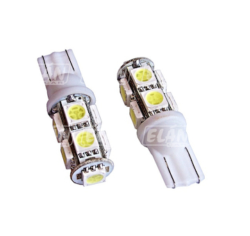 LED autožárovka T10 HL 316 bílé světlo, 9 LED / 3 SMD, blisrt 2 ks