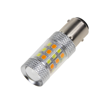 LED BAY15d (dvouvlákno) dual color, 12V, 42LED/2835SMD, STM 95192