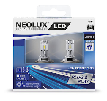 LED H7 12V 10W PX26d LED Headlight 6500K Cool White Neolux N499DWBS-2SCB