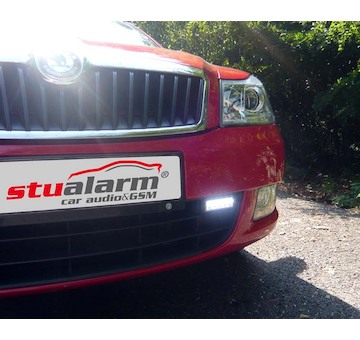 LED světla pro denní svícení Škoda Octavia 2009-2012, ECE, STM DRLSK02