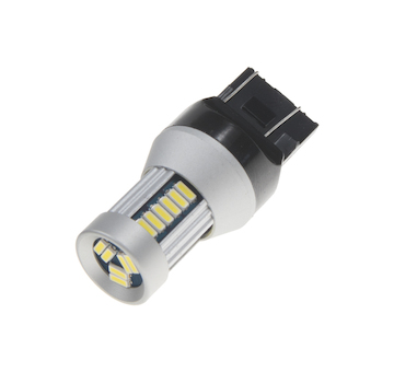 LED T20 (7443) bílá, 12-24V, 30LED/4014SMD - dvouvlákno, STM 95243