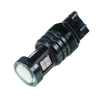 LED T20 (7443) červená, 12-24V, 15LED/2835SMD, STM 95247RED