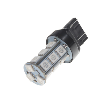 LED T20 (7443) červená, 12V, 18LED/3SMD, STM 95241RED