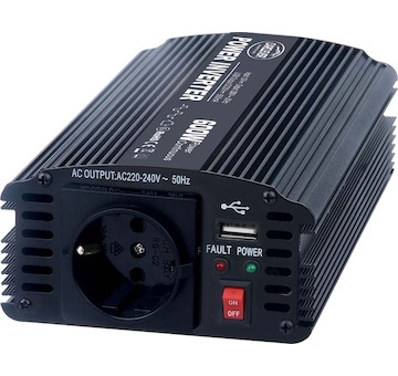 Měnič napětí z 12/230V + USB, 600W, STM 35612