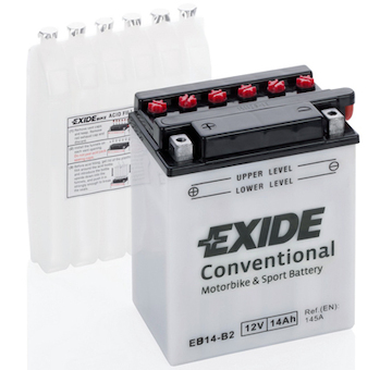 Motobaterie EXIDE Conventional 12V 14Ah 145A YB14-B2