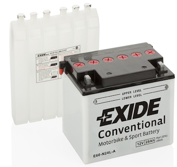 Motobaterie EXIDE Conventional 12V 28Ah 280A Y60N24L-A