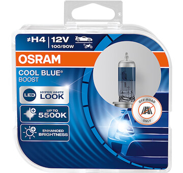 Osram Cool Blue Boost H4 12V 100/90W 5500K 62193CBB-HCB Duo-box