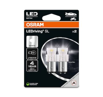 Osram LED 21/5W 12V BAY15d 7528DWP-2BL 6000K 2ks