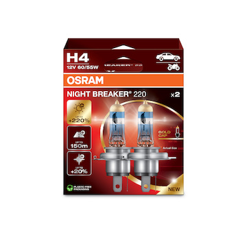 Osram Night Breaker H4 +220% 64193NB220-2HB 12V 60/55W 2kusy