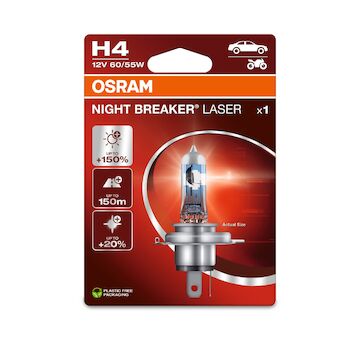 Osram Night Breaker Laser +150% 64193NL-01B H4 12V 55W