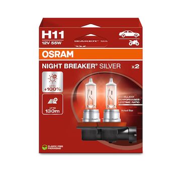 Osram Night Breaker Silver 64211NBS-2HB +100% 12V H11 55W PGJ19-2