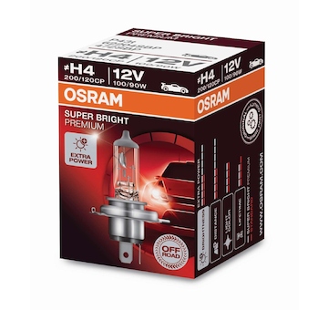 Osram Super Bright Premium H4 12V 100/90W P43t OS 62204SBP