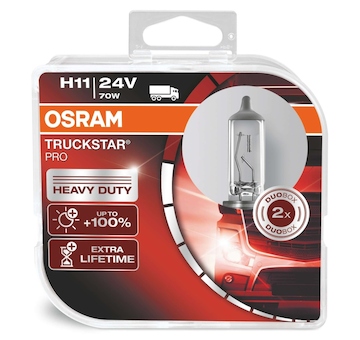 Osram Truckstar Pro H11 24V 70W 64216TSP-HCB +100% PGj19-2 Heavy Duty