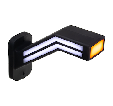 Poziční LED (tykadlo) gumové levé - červeno/bílo/oranžové, 12-24V,ECE, STM TRL191L