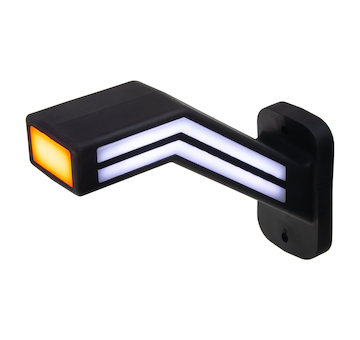 Poziční LED (tykadlo) gumové pravé - červeno/bílo/oranžové, 12-24V,ECE, STM TRL191R