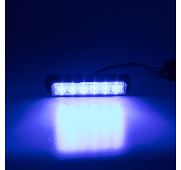 PREDATOR 6x3W LED, 12-24V, modrý, ECE R10, STM KF006E3WBLU